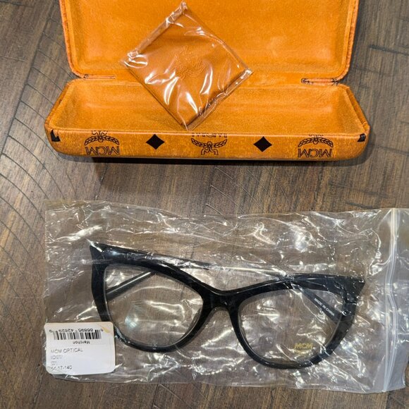 NEW Authentic MCM 2701 001 Black Cat-Eye Eyeglasses 54mm Frames w/ Case - Picture 1 of 11